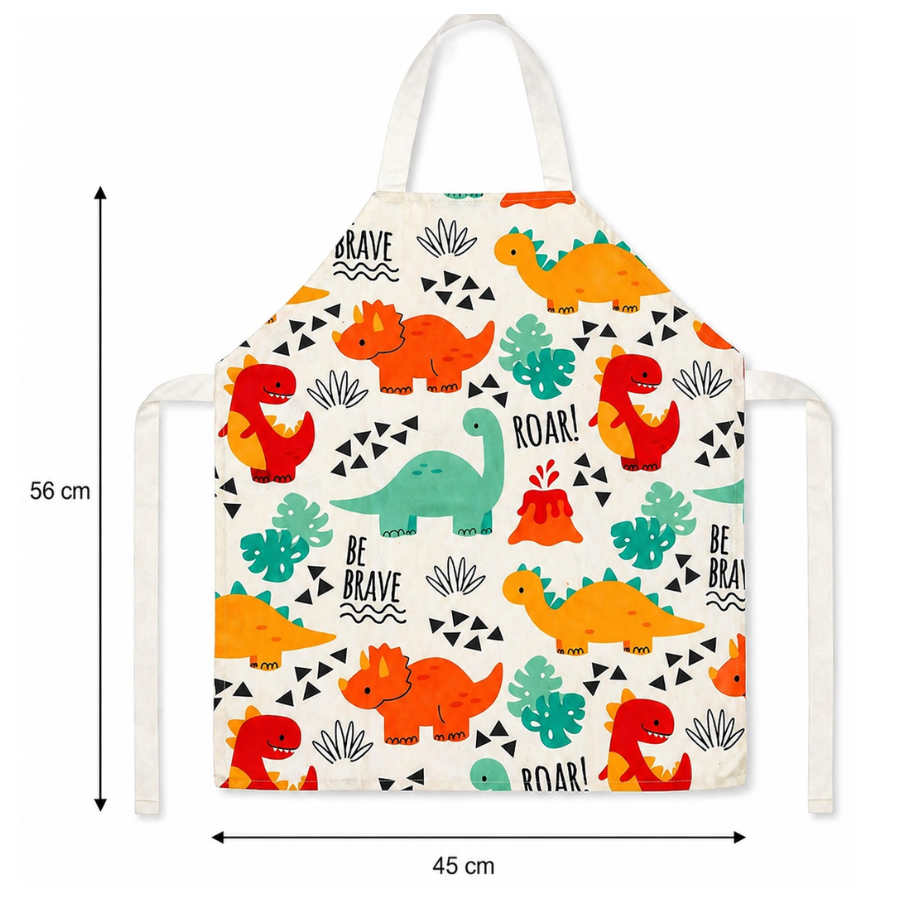 tablier enfant motif dinosaure
convient aux enfants 3-6 ans 